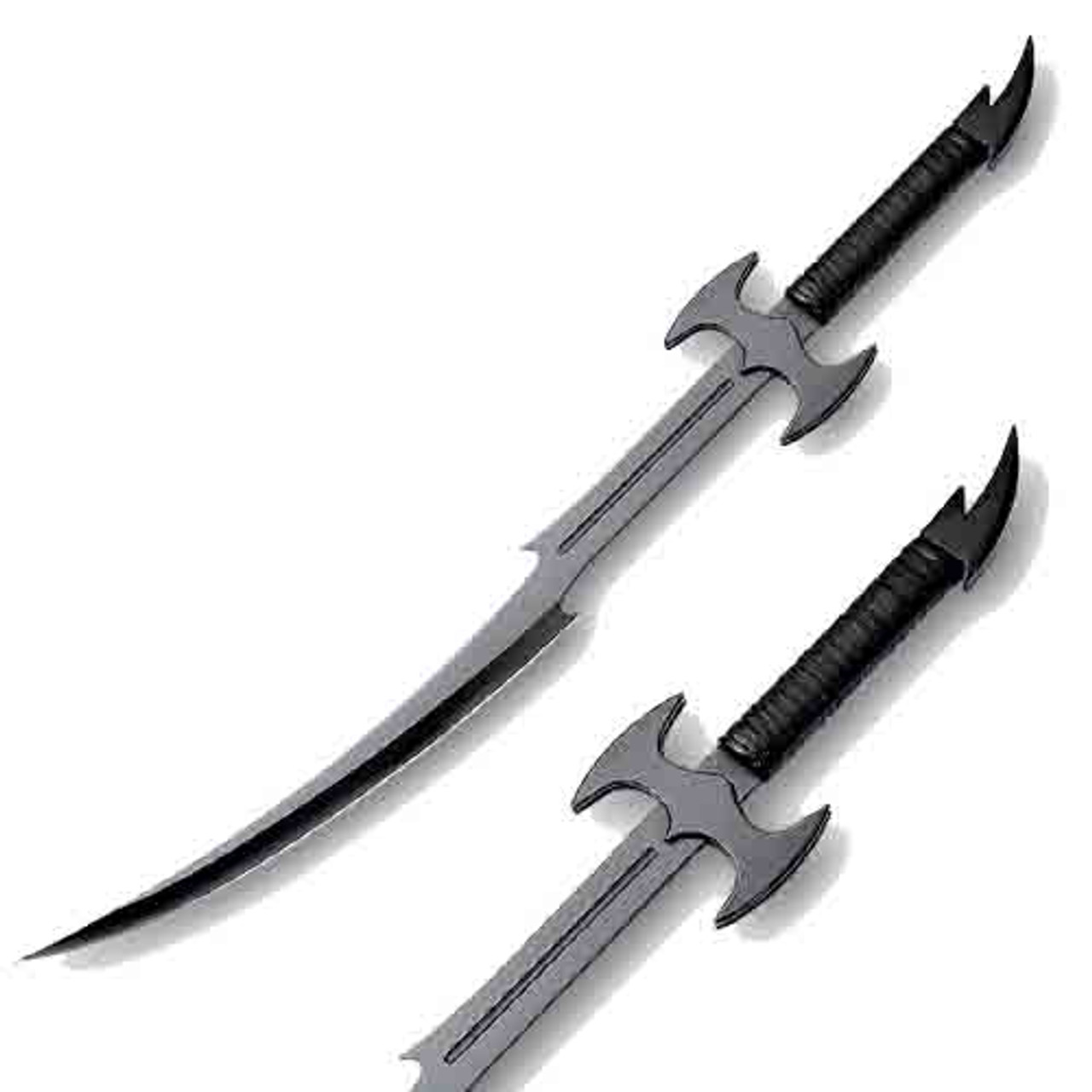 TITANIUM NINJA BAT WARRIOR SWORD 26.5 OVERALL 2 PCS THROWING KNIFE SET -  Edge Import