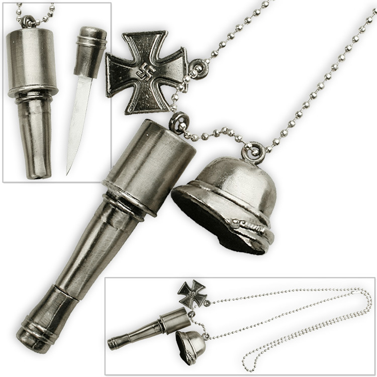1942’s★ ドイツ国防軍陸軍★狙撃手 Sniper Necklace Axis German SS Necklace Knife Pendant Nazi Third Reich World War