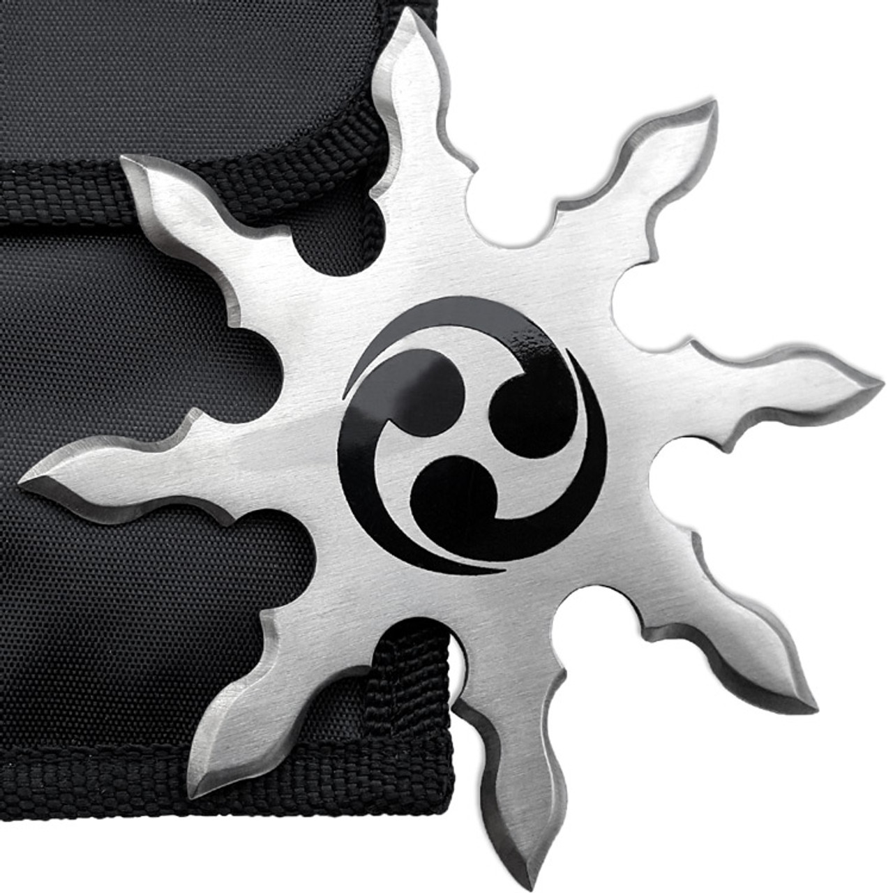 Shuriken 4-pointed Naruto in black stainless steel