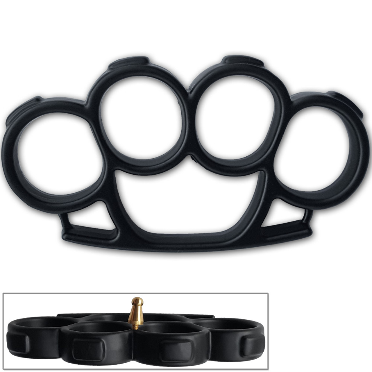 Iron Fist Knuckleduster Paperweight Buckle Black - Edge Import