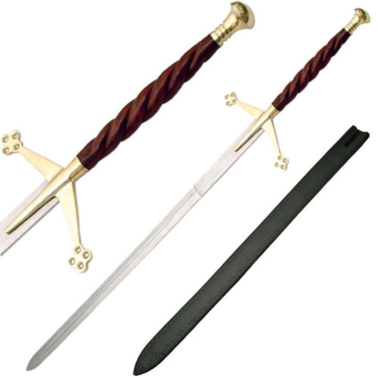Claymore Sword W Red Handle 52 In Overall Length Edge Import Claymore Sword W Red Handle 52 In Overall Length Edge Import