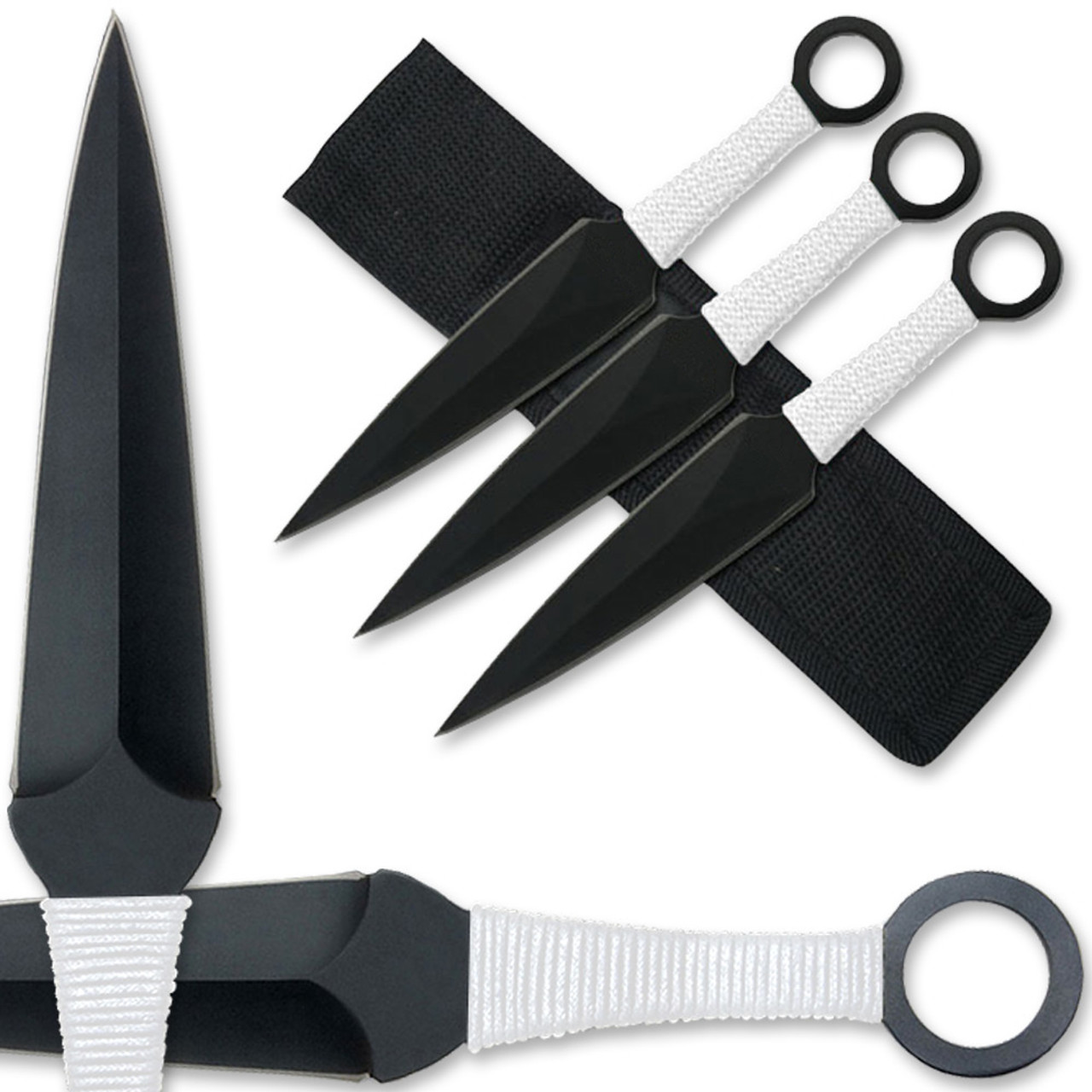3PC 9 Ninja Kunai Throwing Knife Blade Set-3L1-TK-114-3MC