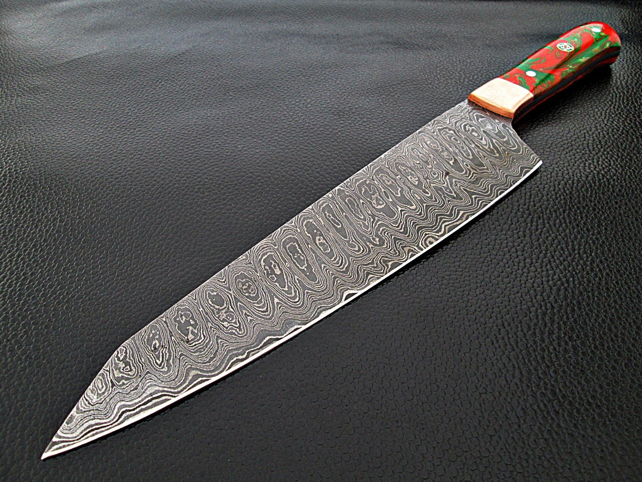 Mad Shark Ultra Sharp Chef Knife, Professional 8 inch Damascus Santoku Knife, Made of Super Damascus Stainless Steel, Non-Stick Blade Kitchen Knife