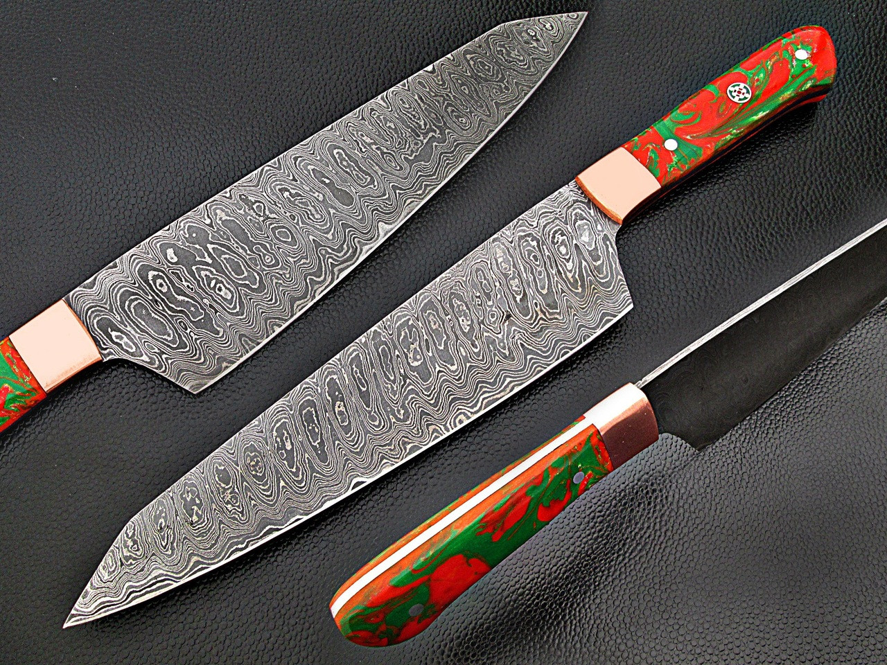 F.N. Sharp Damascus Steel Santoku Knife