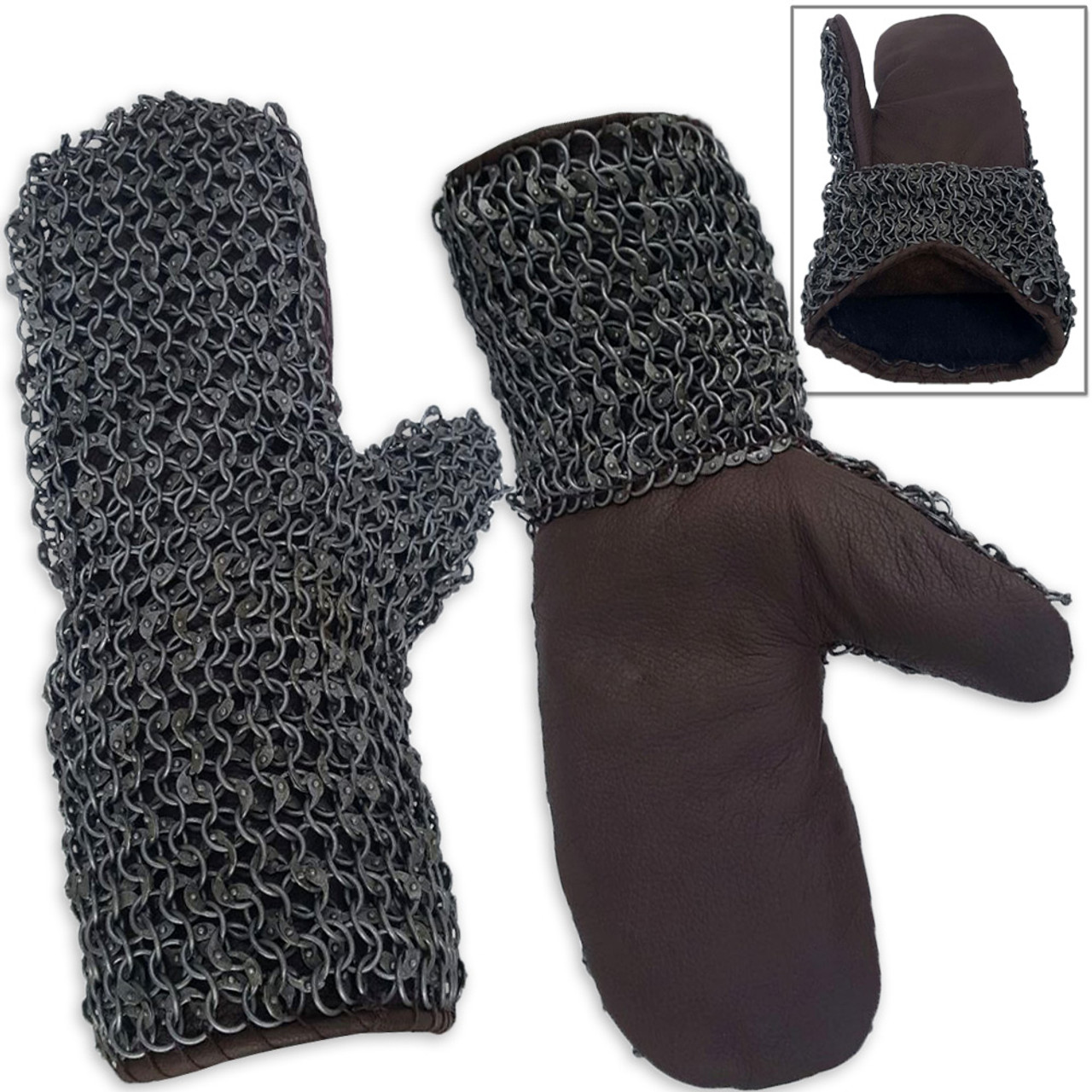 Chainmail Gloves Medieval Aluminum Chain Armor Gauntlets – OBX Vape