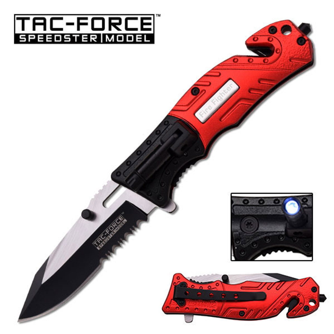 Tac Force Spring Assisted Firefighter Knife (TF-637) 