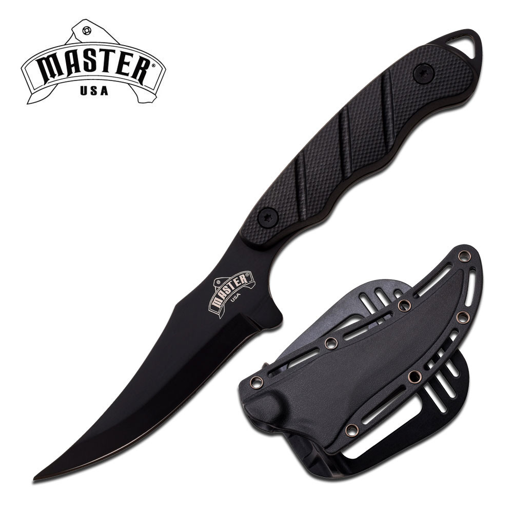 MASTER USA Tactical Black CLIP POINT Fixed Belt BOOT Knife +