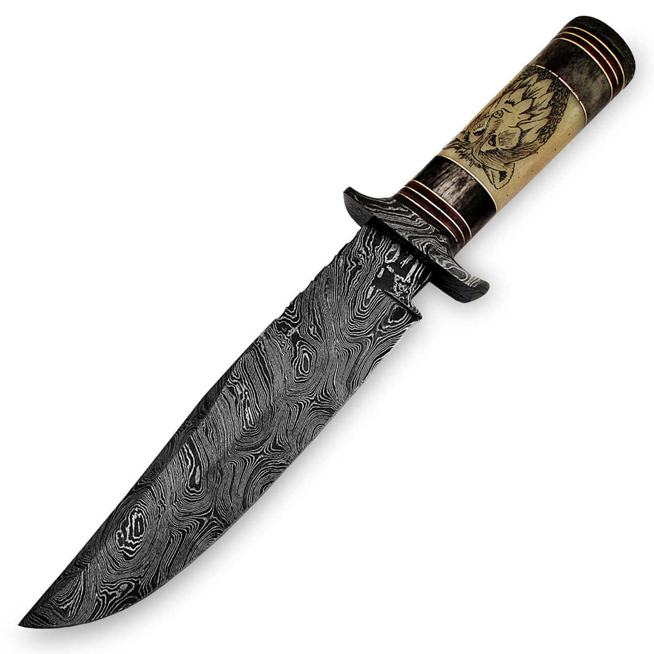 Bowie Knife - Handmade D2 Bowie Knife Steel Hunting Fix Blade - Bull H –  White Hills Knives