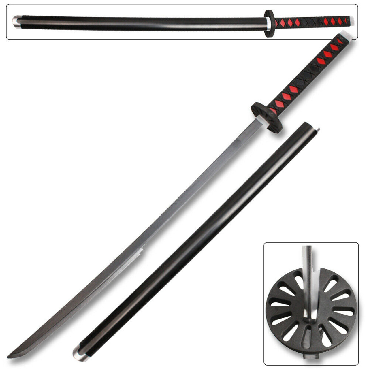 GetUSCart ziqing Katana Anime Cosplay Sword Demon Slayer Sword Real  Metal Stainless Steel rengoku tanjiroZenitsuTomioka Giyuu A Variety of  Styles Agatsuma Zenitsu