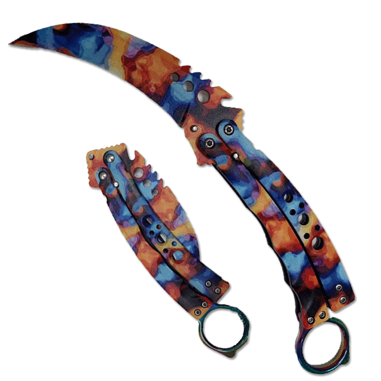 Multi Color Karambit Tactical Butterfly Knife Limited Edition Edge Import Multi Color Karambit Tactical Butterfly Knife Limited Edition Edge Import