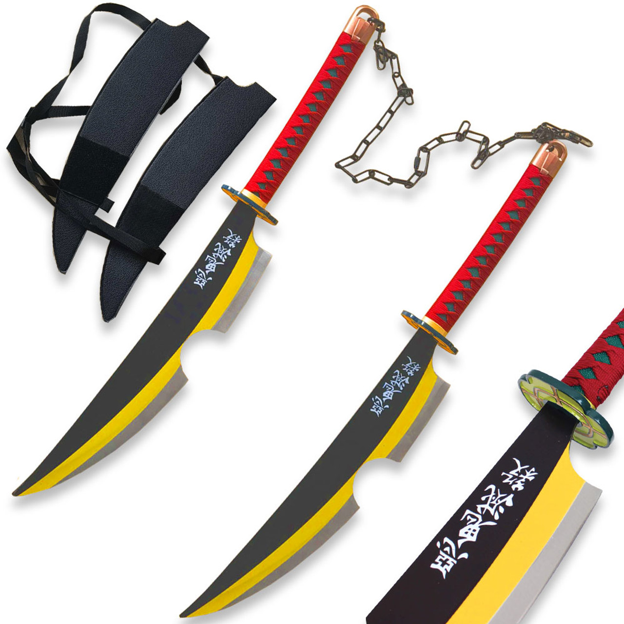 Demon Slayer Tengen Uzui Sound Breathing Sword Knife Set  Hobby Maniaz