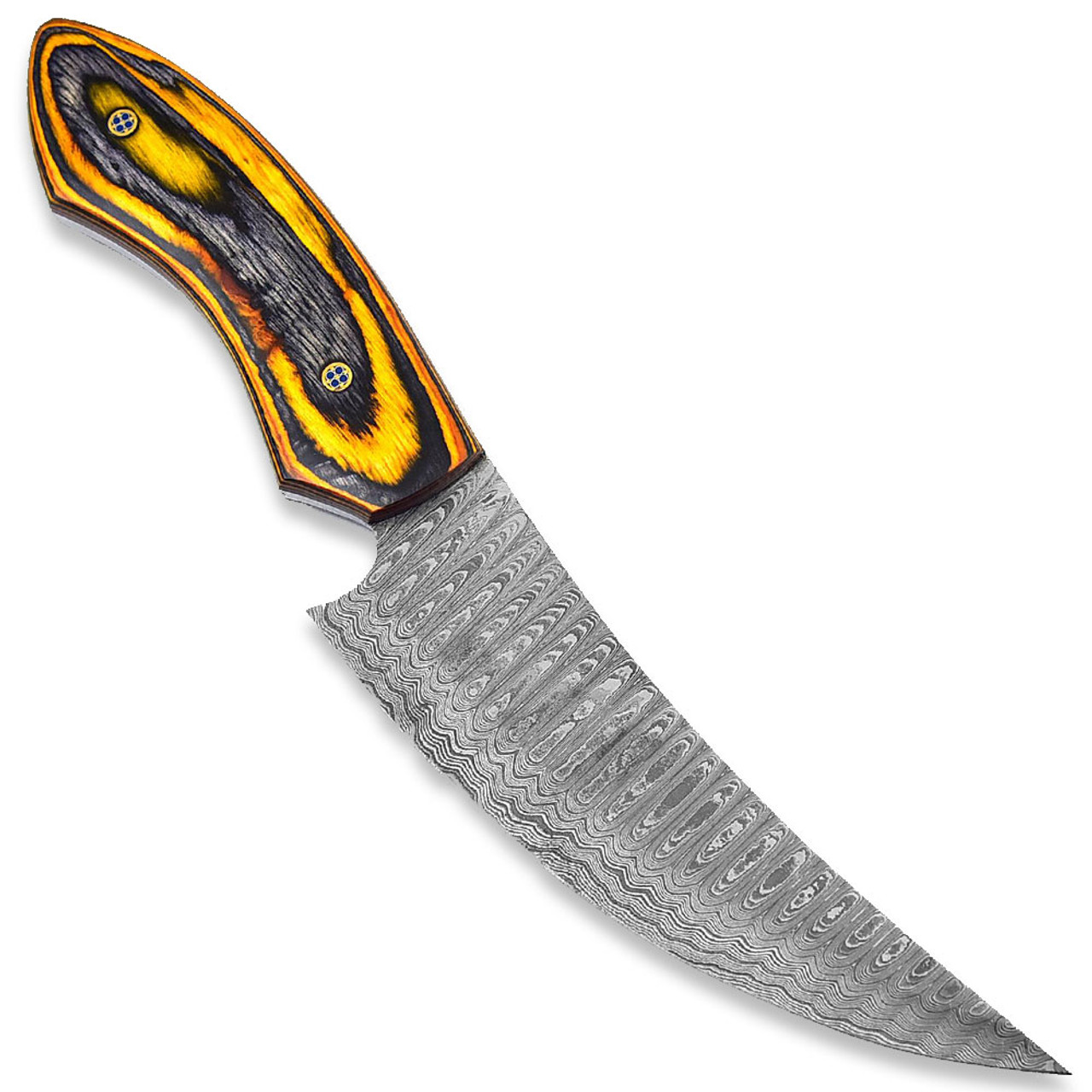 Damascus Utility Knife (curved blade) $29.95 - Backnife