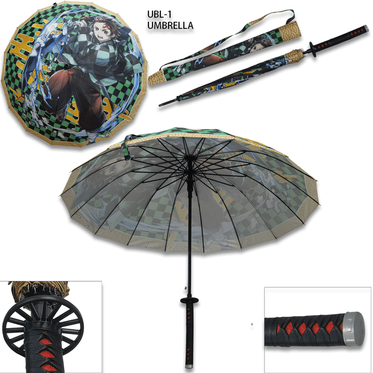 UMBRELLA KAMADO TANJIRO DEMON SLAYER - sword-anime