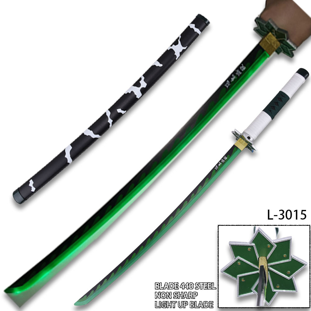 Demon Slayer -Sanemi Shinazugawa Green Nichirin Sword LED Light-Up