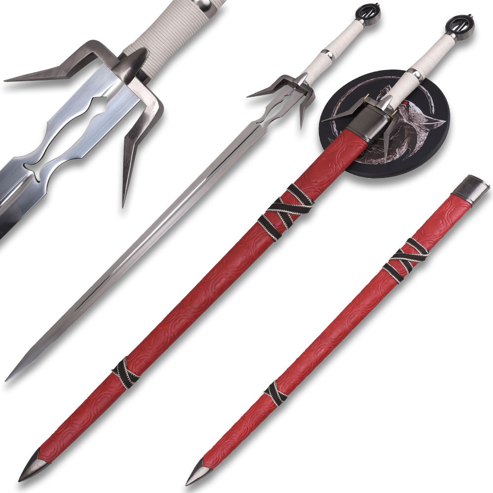 The Witcher Ciri Zireael Sword Replica with Red Scabbard - Edge Import