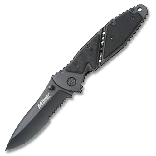M Tech Black Handle Pocket Knife 