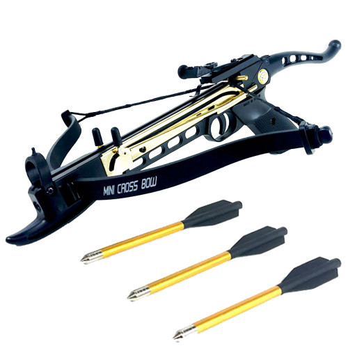 80 LBS Self-Cocking Metal Crossbow with 3 Aluminum Arrows