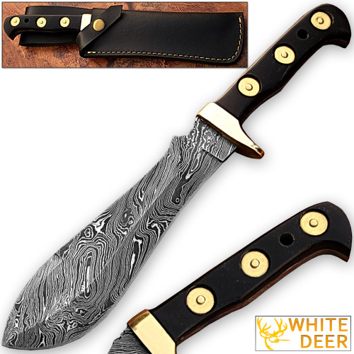 WHITE DEER MAGNUM Damascus Steel Handmade Hunting Knife