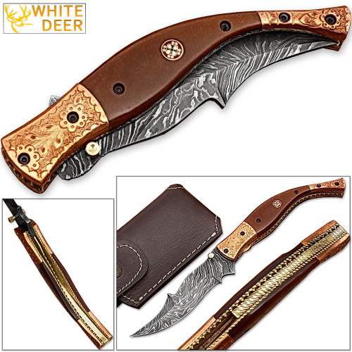 Executive Series MAGNUM COMBLOCK Damascus Folding Knife