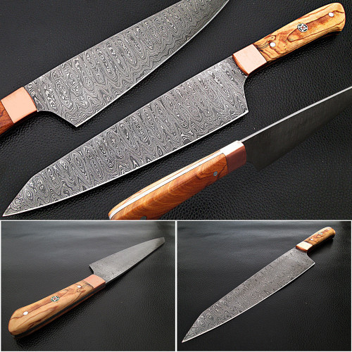 Gyuto Forged Chef Knife Olivewood Handle