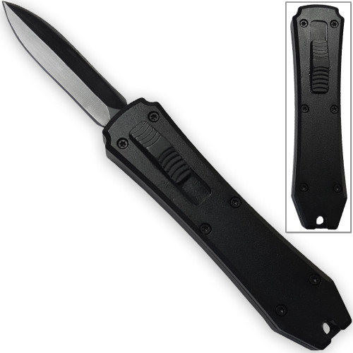 Legends Micro OTF Stiletto Blade Knife Black