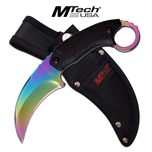 MTECH USA MT-20-78RB FIXED BLADE KARAMBIT KNIFE 8'' OVERALL