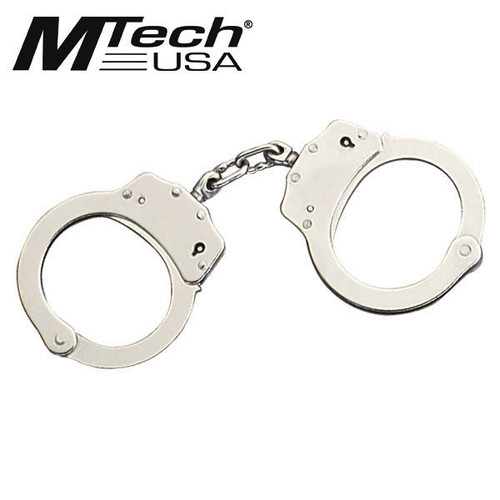 MTech USA Chrome Plated Double Lock Handcuffs