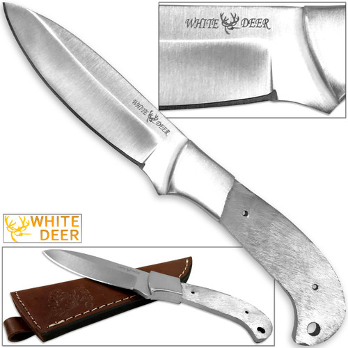 WHITE DEER Full Tang BLANK J2 Steel Tactical Knife