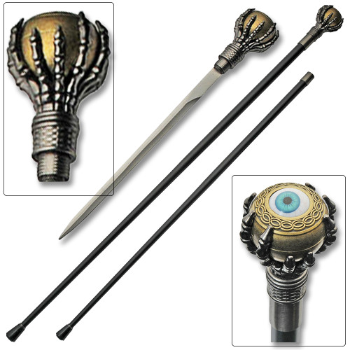 Eyeball Walking Cane Sword With Aluminum Alloy Claw