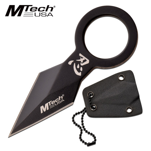  MTECH USA FIXED BLADE NECK KNIFE BLACK
