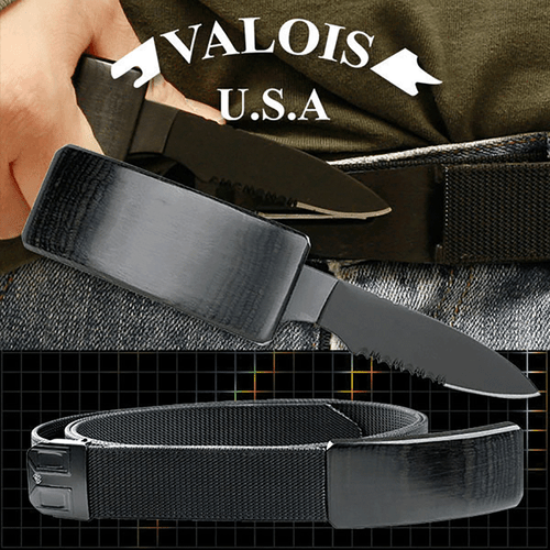 BELT BUCKLE KNIFE 53" ADJUSTABLE NYLON BELT