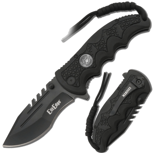  Marines Spring Assisted Knife with Twice injection Handle