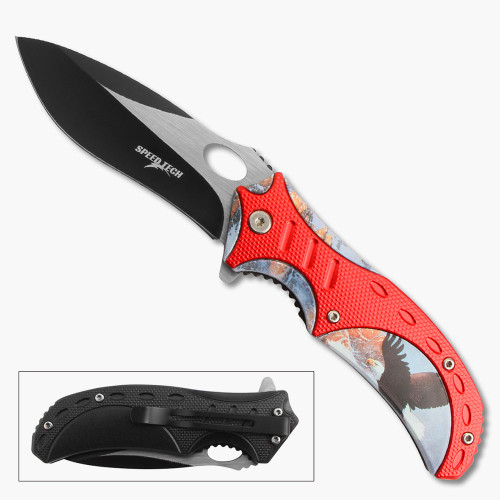 3D Printed SPEED TECH Spring Assisted Great American Eagle Pocket Knife 