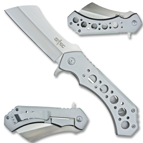  Ball Bearing Field Folding Cleaver Axe (4mm Thick) Machine Silver