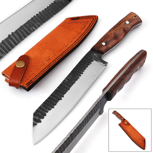  WHITE DEER 1095 Forged Steel  Bocho Knife Kanto Knife Tanto