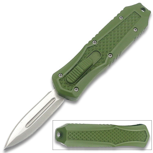 Legends Micro Green OTF Double Edge Blade Knife Out The Front