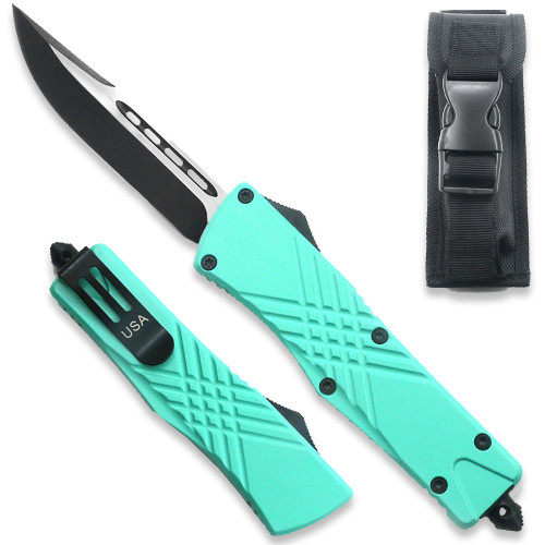 Mint Straight Edge Demolisher OTF Knife - Clip Plain USA