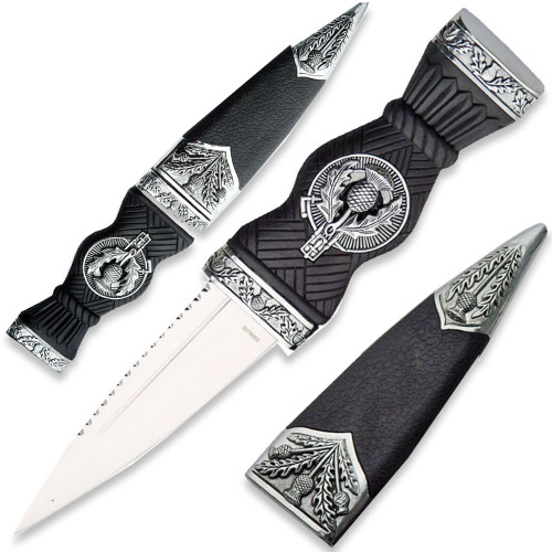  HISTORICAL SHORT SCOTTISH DIRK DAGGER BLACK