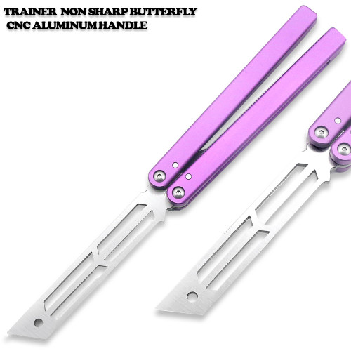 CNC Squid Triton Model Non-Sharp Professional Trainer - Butterfly Purple Handle