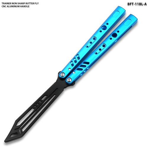 Blue CNC Non-Sharp Professional Smooth Handle Trainer Tool - Butterfly 