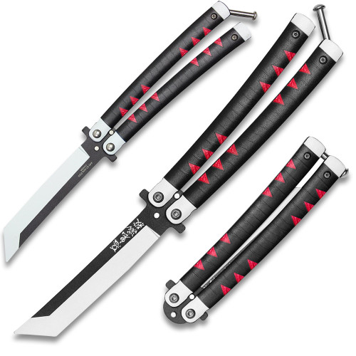 Demon Slayer Tanjiro Kamado's Black Nichirin Trainer Butterfly Knife