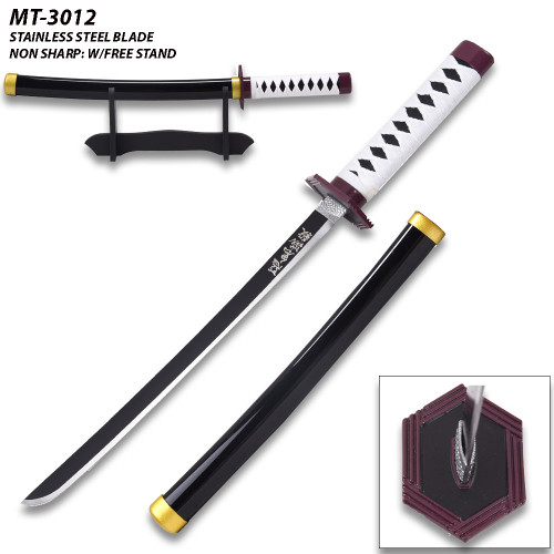MINGSHAO 16.5"Metal New Anime Replica Cosplay Sword NOT Sharp Demon Slayer Tomioka