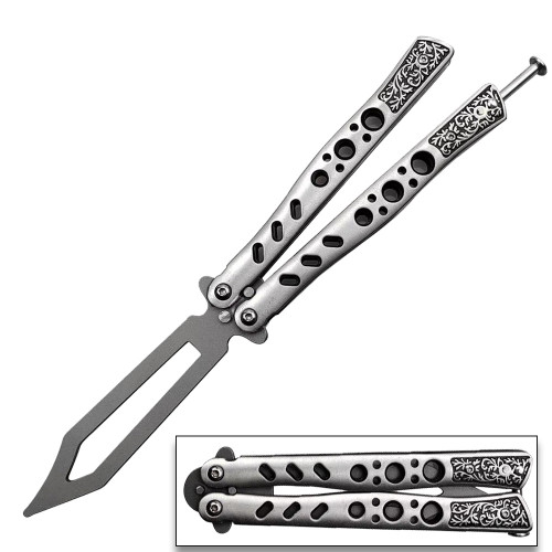 Non-Sharp Trainer Butterfly Matte Silver Blade Ltd. Edition