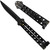 Scoundrel Alloy Balisong Butterfly Knife Black on Black Blade