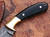 White Deer Custom  Damascus Steel Knife (Buffalo Horn Handle)