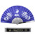 13" Chinese Kung Fu Martial Arts Tai Chi Dragon Stainless Steel Frame Fan BLUE