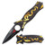 Spring Assist - 'Legal Automatic' Knife - Dragon Dagger - GOLD