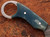 White Deer Damascus Tanto Tracker Camel Bone Handle in Blue Color 1095 HC Steel