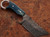 White Deer Damascus Tanto Tracker Camel Bone Handle in Blue Color 1095 HC Steel