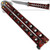 Scoundrel Alloy Balisong Butterfly Knife Red & Black Marble Matrix